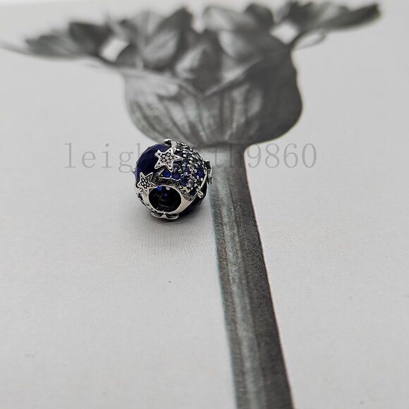 Pandora Celestial Blue Sparkling Stars Charm - Picture 3 of 7